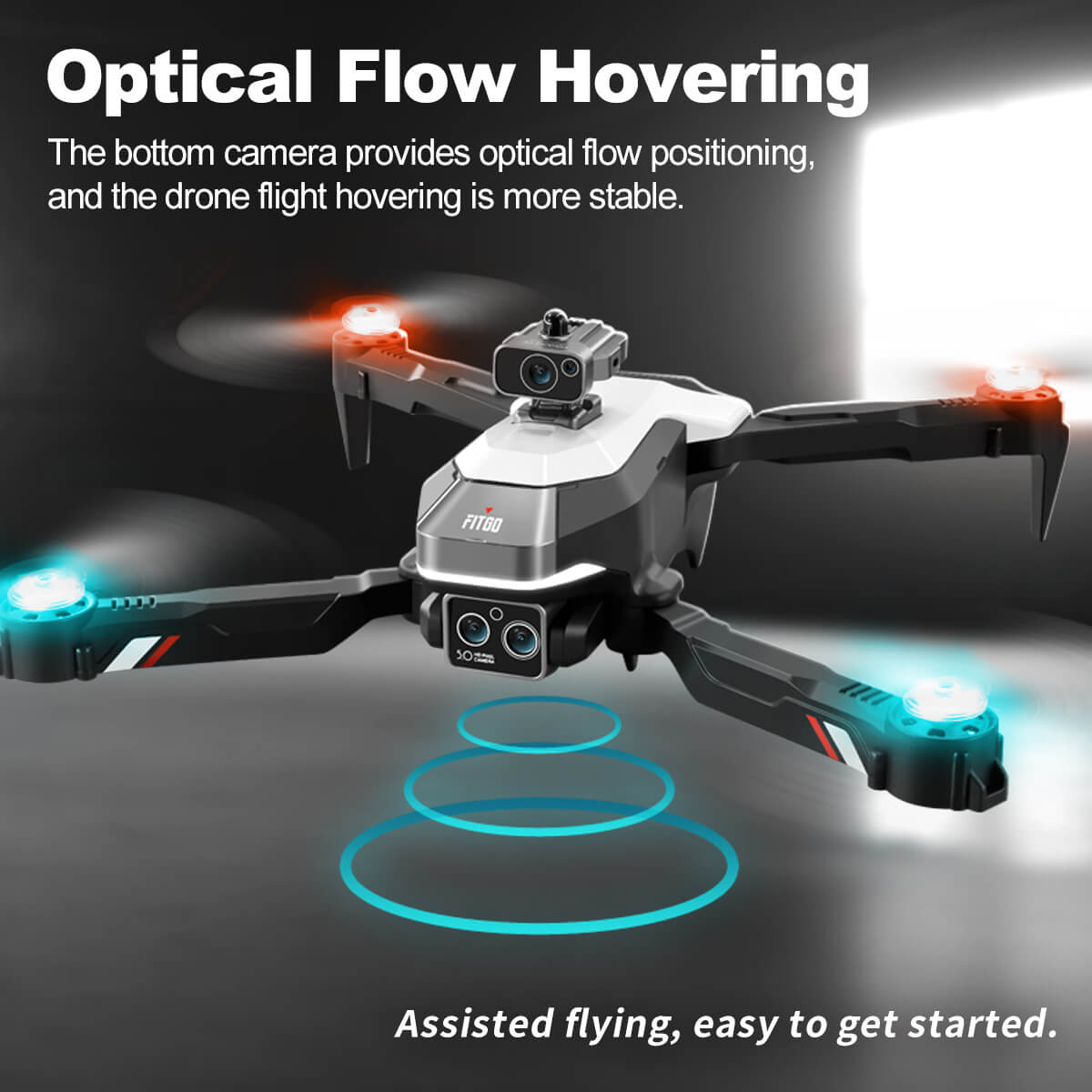 4D-M2 Obstacle Avoidance Drone With Colored Lights