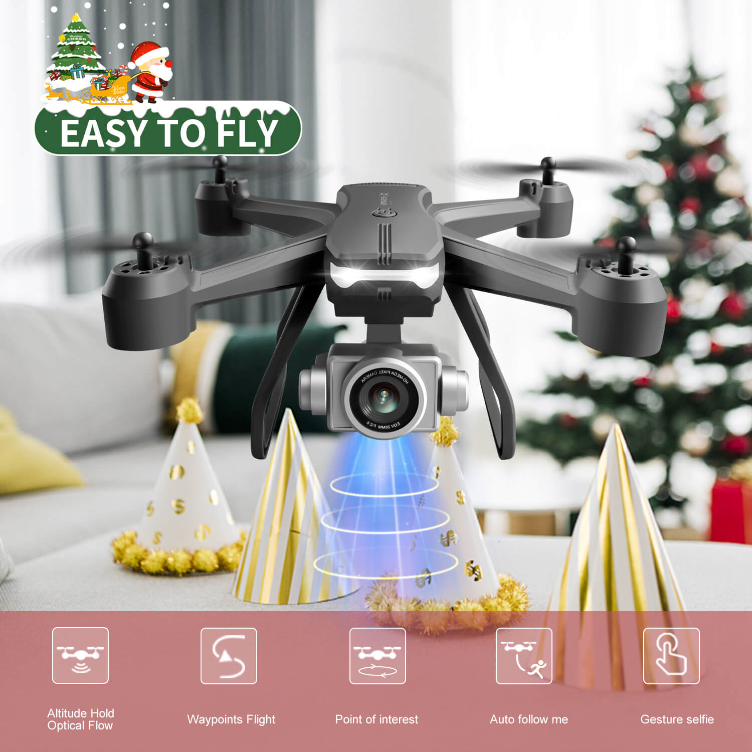 4DRC V14 Drone with 1080P camera for adults 4D-V14 Mini wise-x