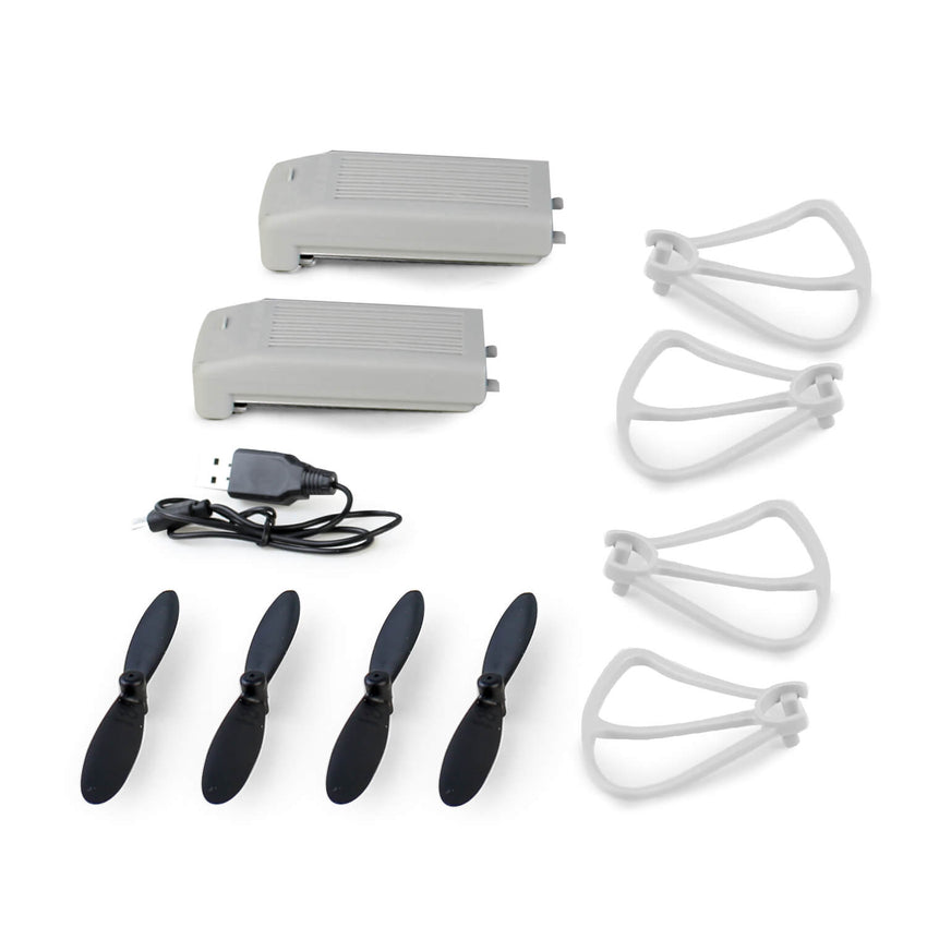 4D-V9 drone accessories (spare battery + charging cable / spare propeller + protective cover)