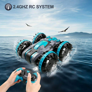 4D-C9 RC Car 2.4 GHz Amphibious Car Boat Toys for 5-12 Year Old Boys Gifts